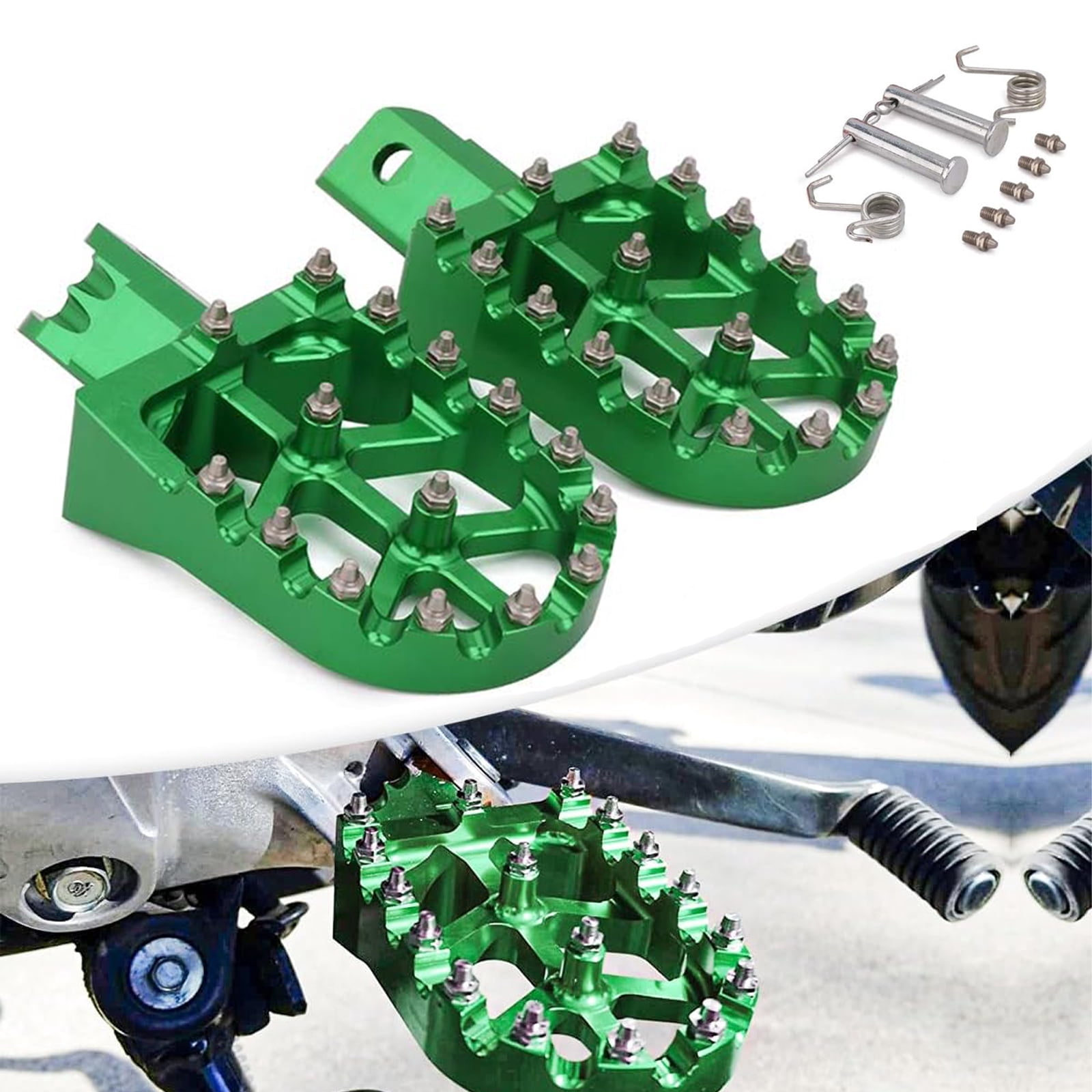Repose-pieds Moto AnXin CNC Orange – Universel Pour 50-125cc, Boîte Ouverte