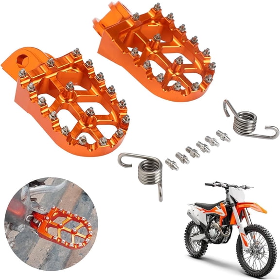 Dirt Bike Foot Pegs Footpegs Footrests Pedals Rests CNC for KTM 50SX 2009-2022 65SX 2009-2023 125SX 125SXS 1998-2015 540 SXS 2001-2006 250-450 XC-W XCF-W 2006-2022 990 SUPERMOTO 2013 TE125 2015-2016