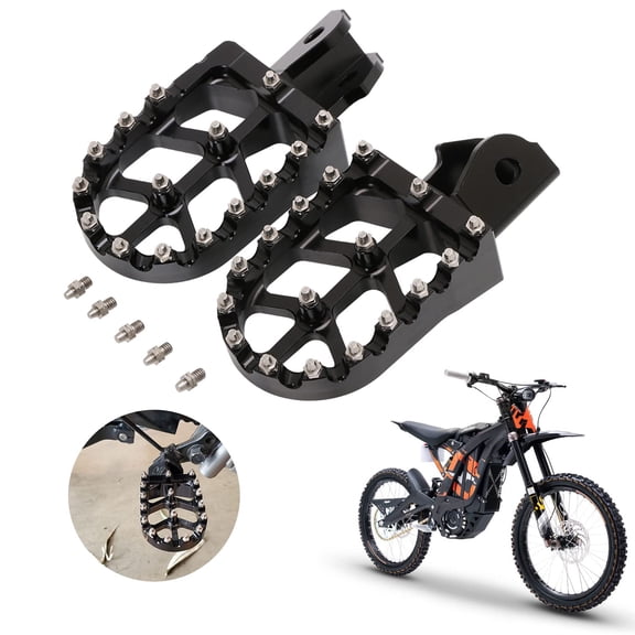 Dirt Bike Foot Pegs Motorcycle Footpegs Foot Pedals Rests CNC for Sur Ron Light Bee S/X Segway X260 X160 Talaria Sting MX3 MX4 Talaria XXX Taparia Black