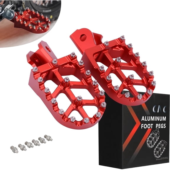 Dirt Bike Foot Pegs Pedals Rests CNC for Honda CRF150F CRF230F 2003-2019 CRF250F 2019-2024 XR150L 2015-2024 XR125L 2010-2015 Sur Ron Light Bee S X