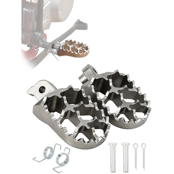 Dirt Bike Foot Pegs with Springs,Universal 304 Stainless Steel Dirtbike Footpegs Pedal Rests for 50cc-250cc YZ CRF KLX CR XR TTR PW DRZ 50 70 80 90 100 110 125 150$$Vehicle Parts & Accessories