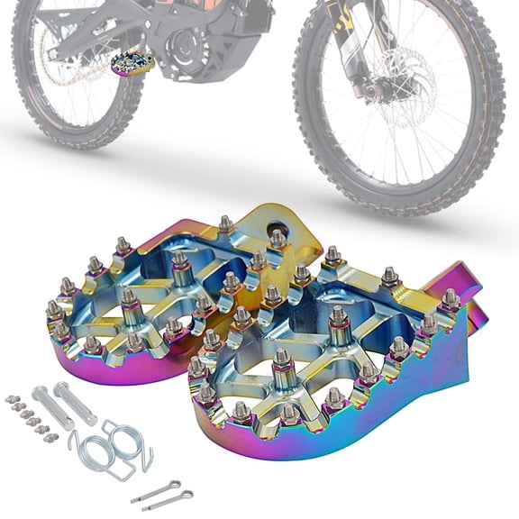 Dirt Bike Footpegs Wider Foot Pegs CNC for Yamaha TW200 PW50 PW80 TTR90 TTR90E CR CRF XR 50 80 100 110 KLX110 Electric Dirt Bike Motorcycle