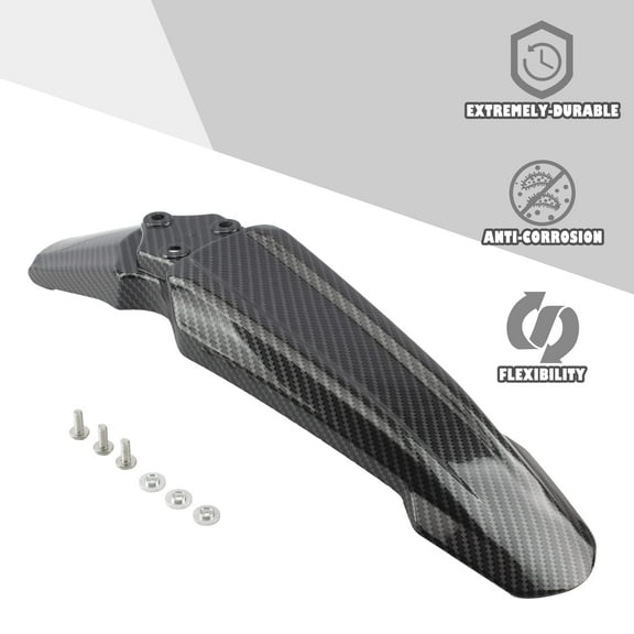 Dirt Bike Front Mud Guard, Motocross Front Fender Modification Accessories, Carbon Fiber Fender Water Fender for Motocross, Black