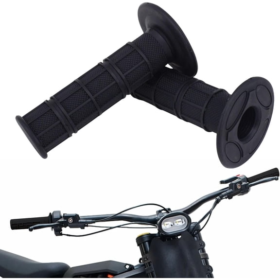 Dirt Bike Handlebar Grips 7/8" Rubber Handle Grip Universal for Sur Ron Surron LBX Talaria Sting R MX3/R MX4 MX5 Talaria X3 XXX E-Ride Pro SR S SS 2.0 3.0 Ventus One Electric Dirt Bike Black