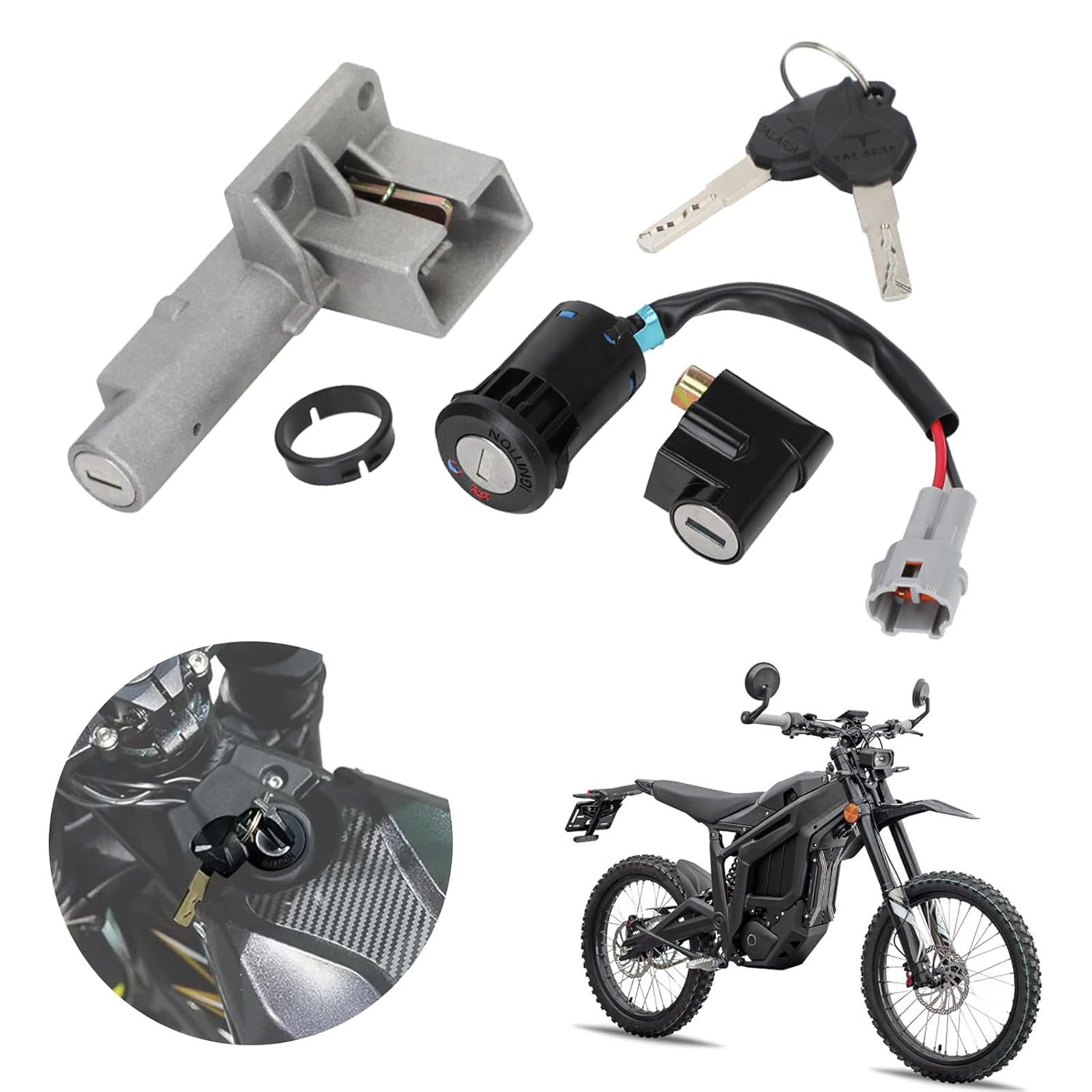 Talaria Sting / Sting R Ignition Plate Key Guard - Carbon Plastic Cover For MX3 MX4