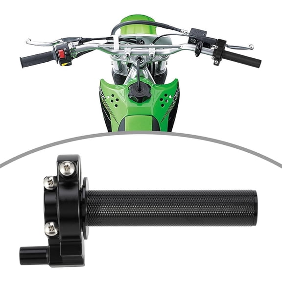 Dirt Bike KLX Throttle Tube Assembly Throttle Grip CNC for Kawasaki KLX140 L 2008-2024 KLX110 L 2010-2024 KLX100 2012-2021 KLX65 85 2012-2024 KLX140G 2017-2024 KLX112 2022-2024 Motorcycle