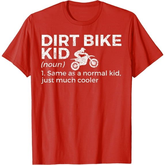 Dirt Bike Kid Definition Motocross Softstyle Unisex T-Shirt,Red Color,Size 5XL