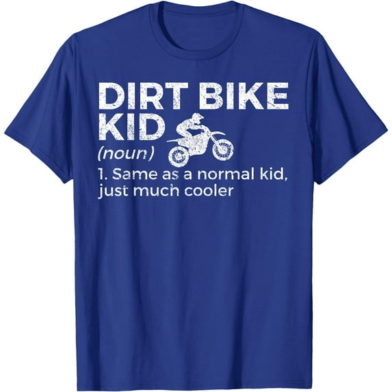 Dirt Bike Kid Definition Motocross Softstyle Unisex T-Shirt,Royal Blue Color,Size 3T