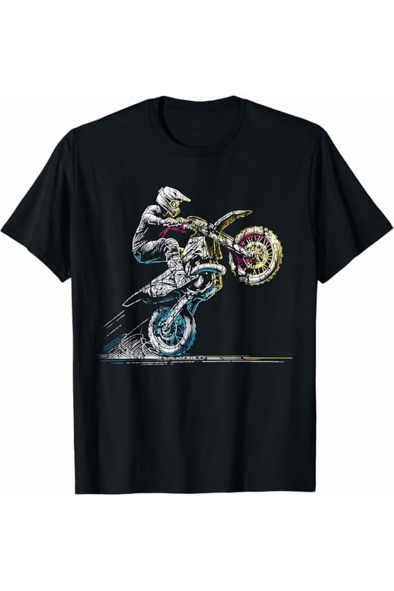 Dirt Bike Motocross Biker Men Women Vintage T-Shirt Dirtbike Rider Shirt Dirt Bike Lover Gift Unisex Tee