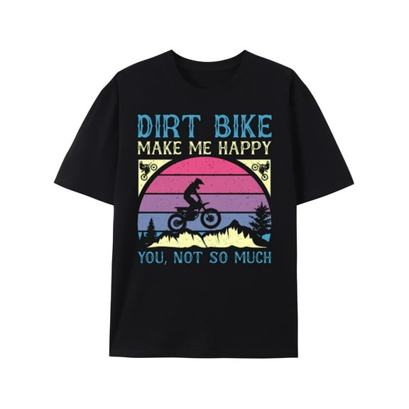 Dirt Bike Motocross Biker T-Shirt Motorcycle Rider Shirt Dirt Bike Lover Gift Tee for Men Classic Fit Pure Cotton Tops