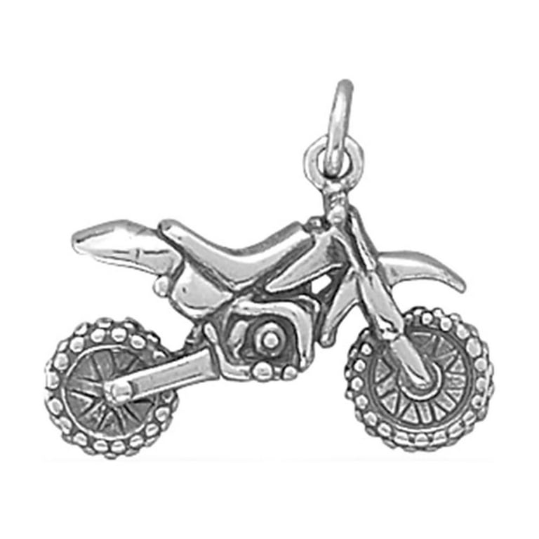 Dirt Bike Motorcycle Charm Sterling Silver Dirt Bike Motorcycle Charm Sterling Silver