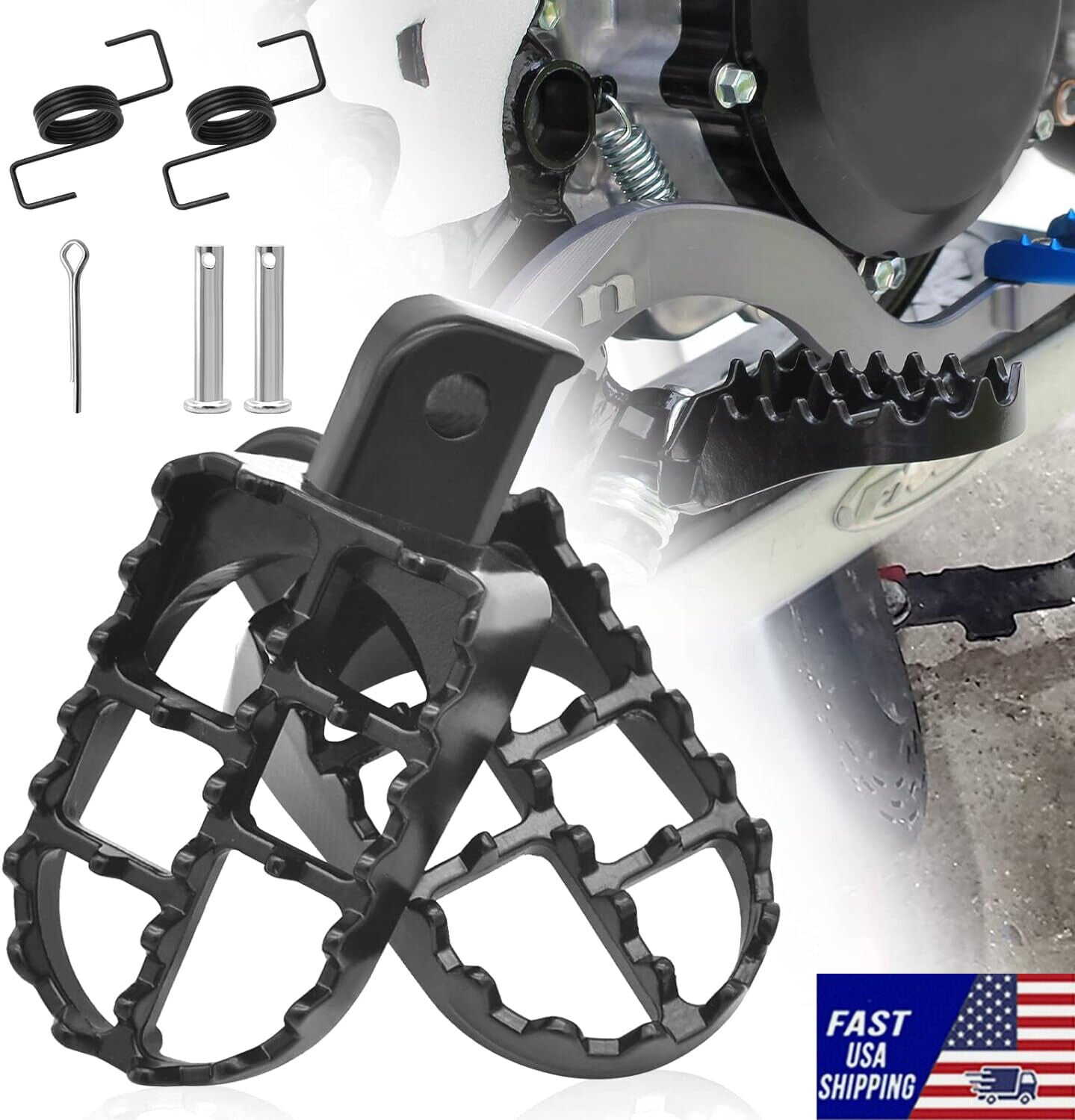 Dirt Bike Pedals Fat Foot Pegs for Yamaha PW50 PW80 TW200 Honda XR CRF 50 70 Walmart