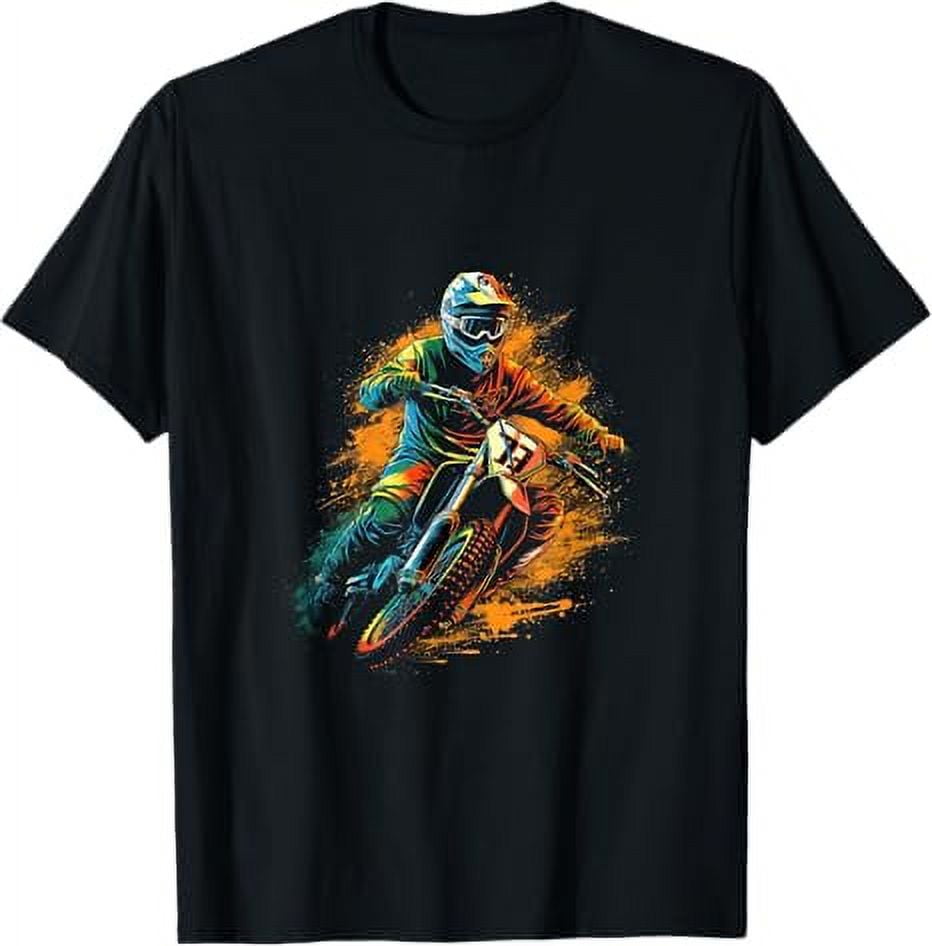 Dirt Bike Racer Biker Motorcycle Riding Motocross Graffiti TShirt