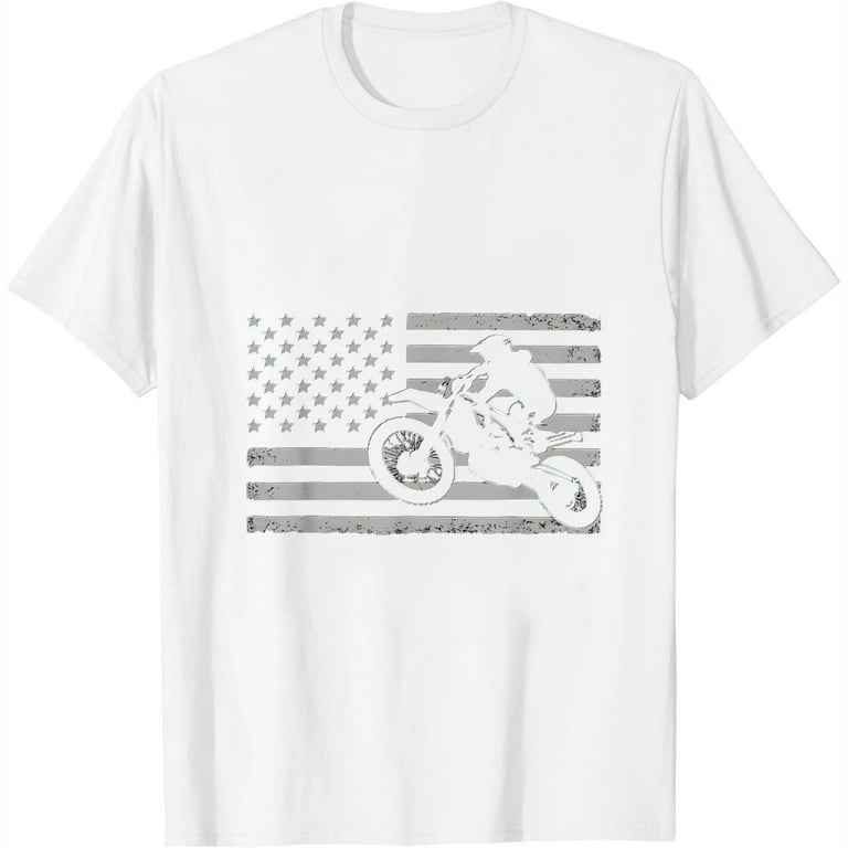 Dirt Bike American Flag T-Shirt | Motocross Enduro Shirt Dirt Bike American Flag T-Shirt | Motocross Enduro Shirt