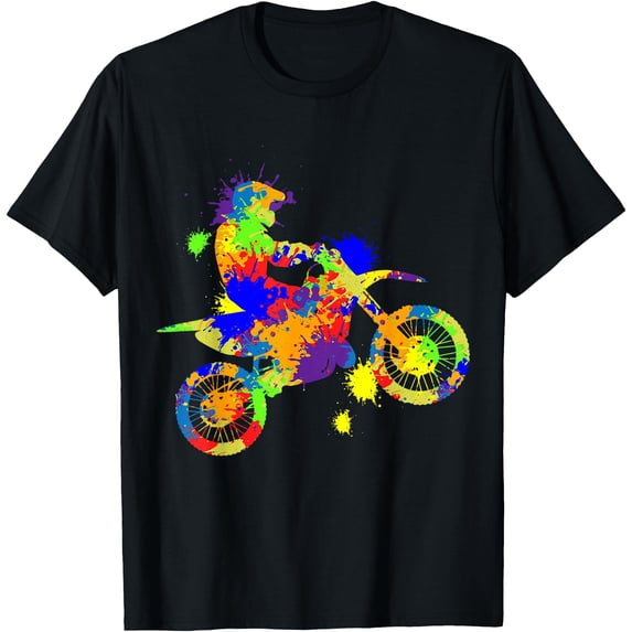 Dirt Bike Rider Motocross Enduro Biking Softstyle Unisex T-Shirt,Black Color,Size YL