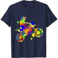 thumbnail image 1 of Dirt Bike Rider Motocross Enduro Biking Softstyle Unisex T-Shirt,Navy Color,Size YXS, 1 of 5