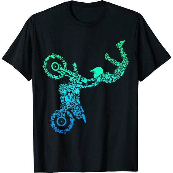 Dirt Bike Rider Motocross Enduro Dirt Biking Boys T-Shirt Black Tee