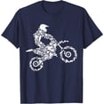 thumbnail image 1 of Dirt Bike Rider Motocross Enduro Dirt Biking Softstyle Unisex T-Shirt,Navy Color,Size YL, 1 of 5