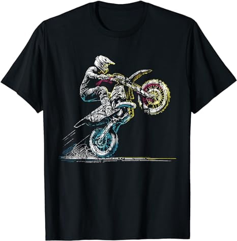 T Shirt Rider Dirt Bike Rider Retro Motorcycle Motocross T-Shirt - Walmart.com
