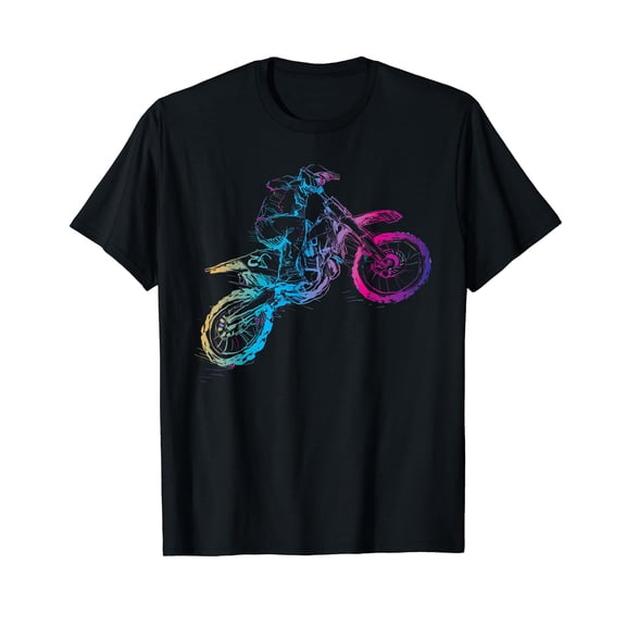 Dirt Bike Riding Motocross Lover Men Motorcycle Rider T-Shirt Black Tee