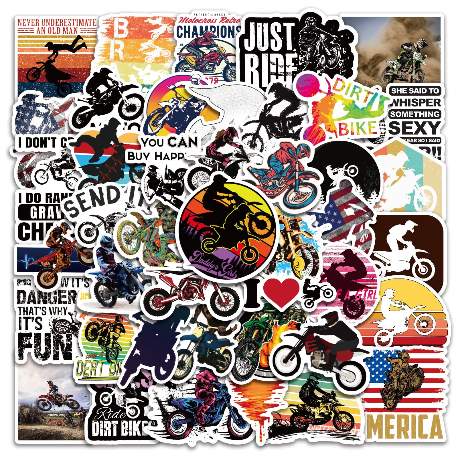 Dirt Bike Stickers 50PCS Dirt Bike Stickers and Decals,Stickers for