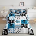 thumbnail image 1 of Dirt Bike Theme Comforter Set Extreme Sports Bedding Twin Size, Motocross Bmx Bedding Comforter Sets Extreme Speed Vehicles Quilt 2Pcs, Bicycle Cars Game Room Decor, 1 of 5