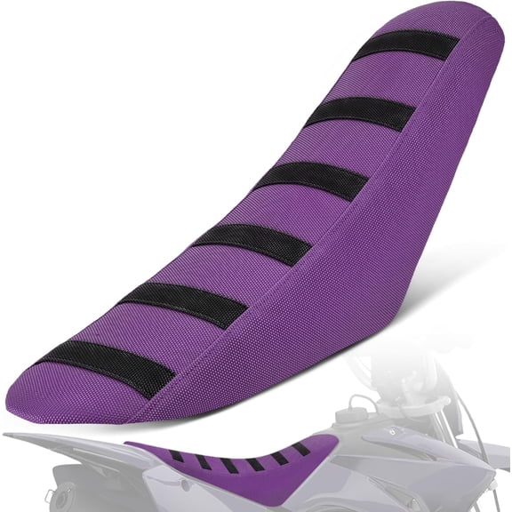 Dirt Bike Universal Seat Cover Black Stripe Non-Slip Gripper Soft Motorcycle Seat Covers for CRF YZF YZ EXC SX KLX KX TTR Most DirtBike Motorcross Off-Road Black