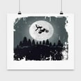 thumbnail image 1 of Dirt Bikes Poster, Full Moon Movie Reference, Motocross Wall Art Gift, White 13x13in Poster, 1 of 4
