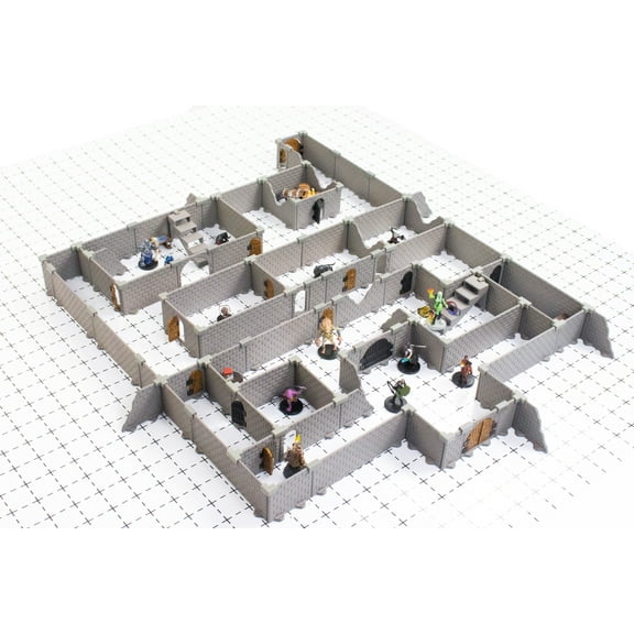 Dirt Cheap Dungeons & Dragons RPG Game Terrain - Rogue Dungeon Set - 226 pieces covering 3.5 sqft