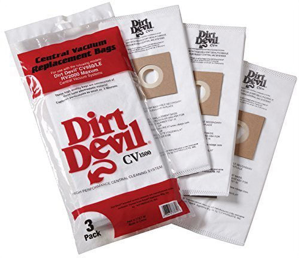 Dirt Devil CV950, CV950LE, RV2000 Maxum Central Vac Bags (9 Bags