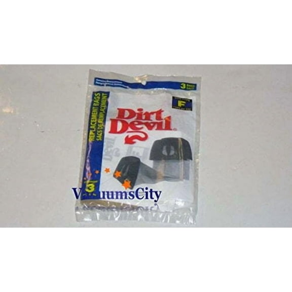 Dirt Devil Canister Can Vac & Power Pak Type F Bags 3Pk Genuine Part 3200147001
