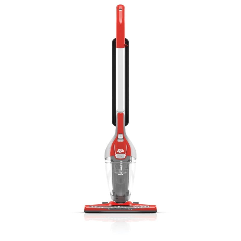 Red Lightweight Bagless Stick Vacuum Cleaner with Washable Filter