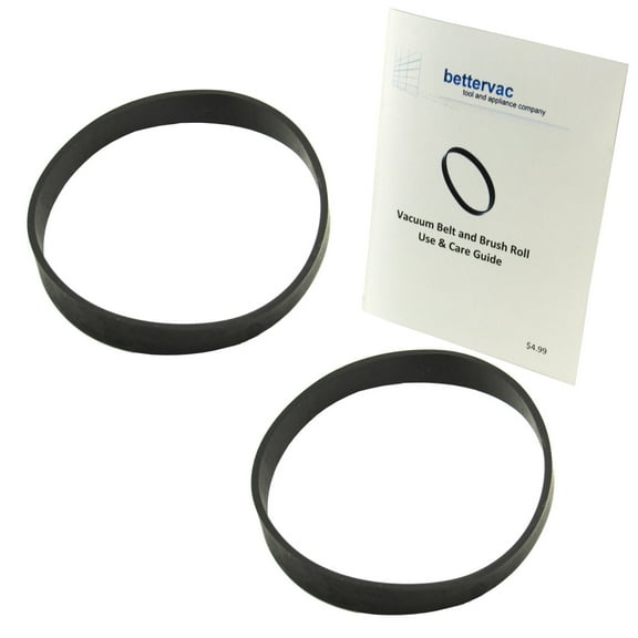 Dirt Devil Quick Lite & Quick Lite Plus Vacuum Belt 2 Pack Replaces OEM #1SN0220001 Bundled With Use & Care Guide