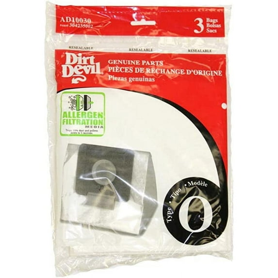 Dirt Devil Type O Allergen Vacuum Bags (9-Pack), AD10030
