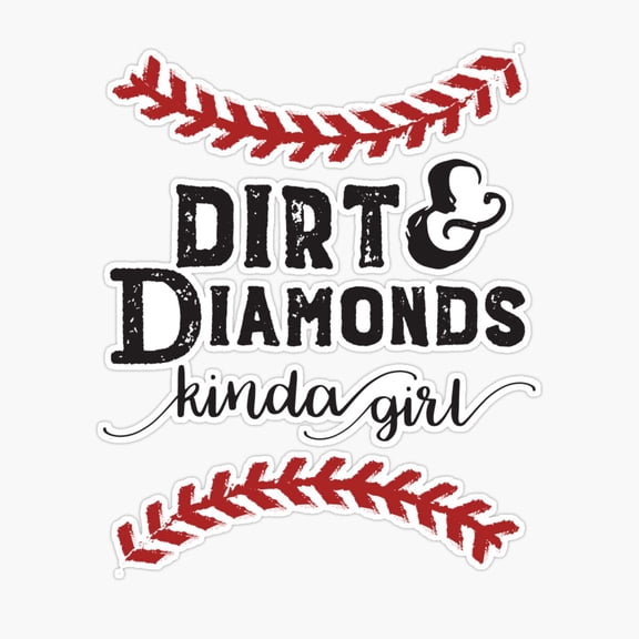 Dirt Diamonds Softball Girl Sports Sticker
