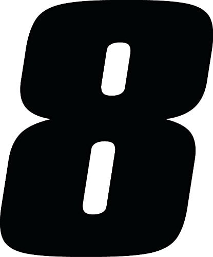 Dirt Digits High-Gloss Vinyl Motocross Numbers – Black #9, 3-Pack, AMA Competition Approved - View #3
