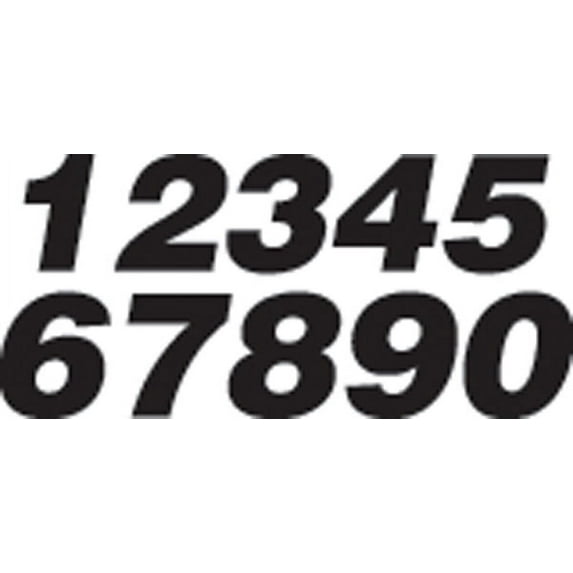 Dirt Digits PD63B-2 Pro Digit Stick-On 6in. Black Number - 2