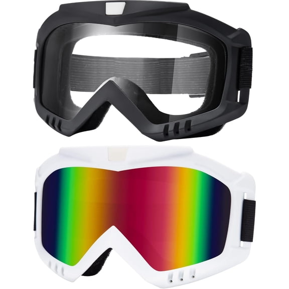 Dirt Goggles ATV Goggles 3&2 Pack Motocross Windproof MTB Goggle for Youth Adults Men Women