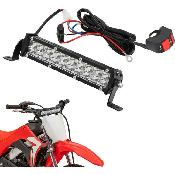 Dirt  Light Bar 60W 4200LM  Headlight Light Bar Plug-Play Universal for  7/8" handlebar CRF110 KLX140 KLX110 TTR110 TTR110E KLX PW  RM KX Motocross