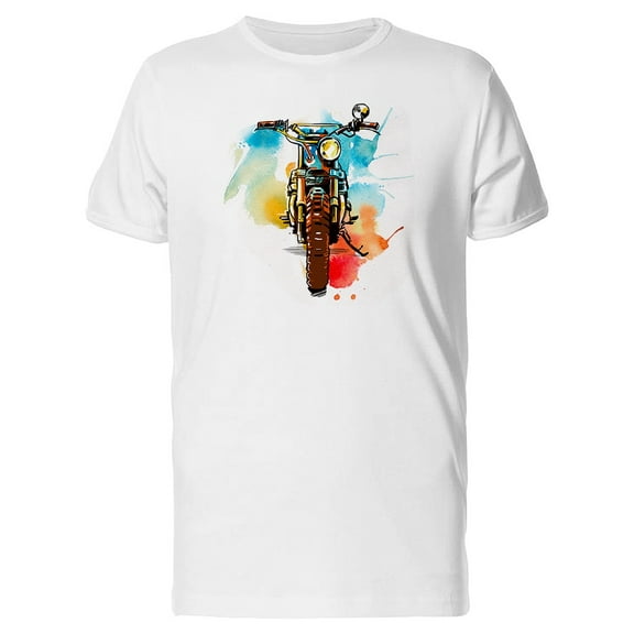 Dirt Motocycle Front View Splash T-Shirt Men -Image by Shutterstock, Male x-Large