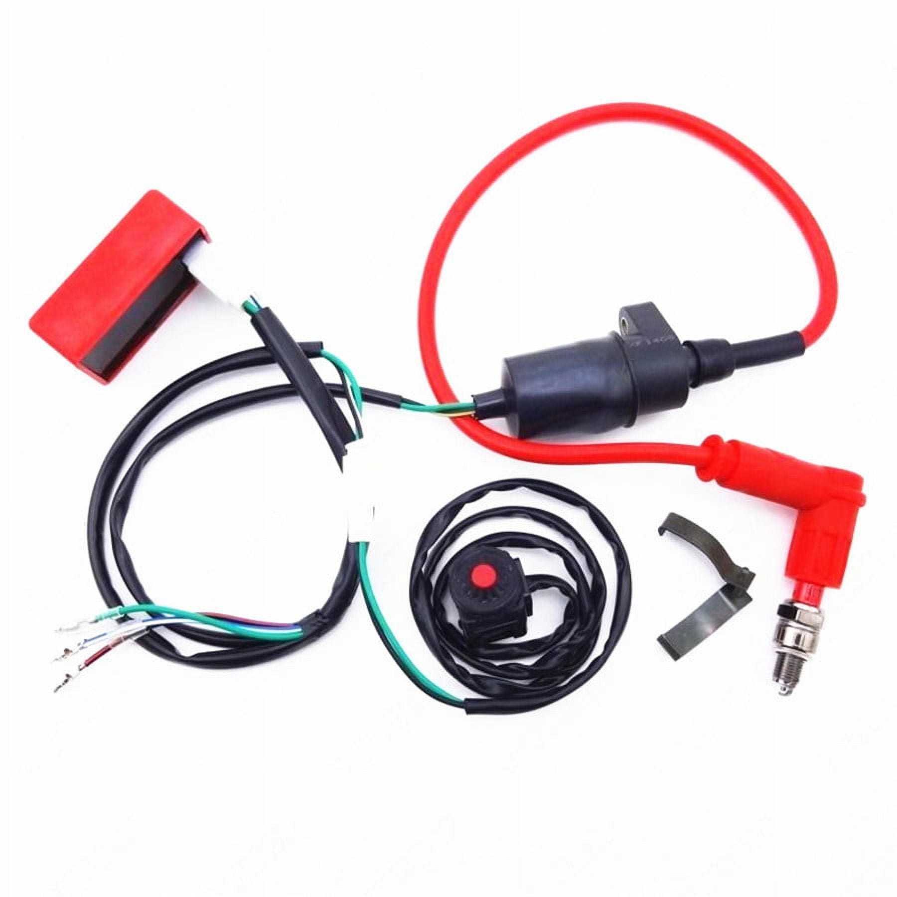 Wiring Harness Kill Switch Ignition Coil CDI Set For 50 70