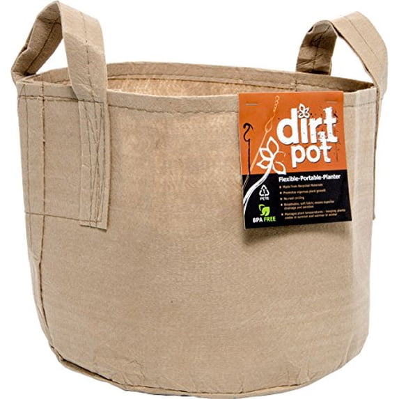 Hydrofarm Dirt Pot with Handle, 65 gallon, Tan