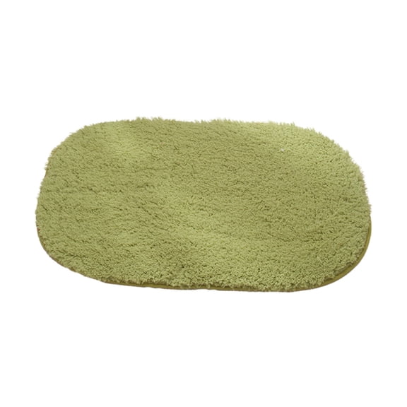 Dirt Resistant and Absorbent Mat, Qyaukm White Carpet, Soft White Oval Absorbent Carpet, Non-Slip Floor Mat for Bedroom, Living Room, Bathroom, and Entryway