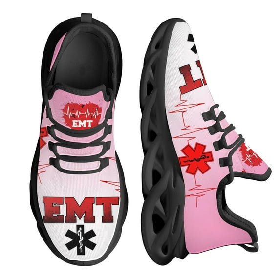Dirt Resistant Flat Shoes Fashion Paramedic EMT EMS Pattern Mesh Sneakers for Women Men Breathable Footwear Zapatillas