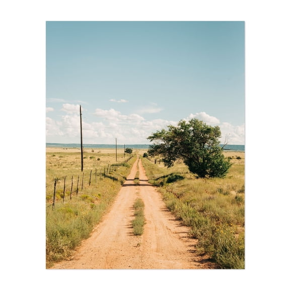 Dirt Road, New Mexico 04 - New Mexico Photography Unframed Wall Art Print 30 x 40 inches