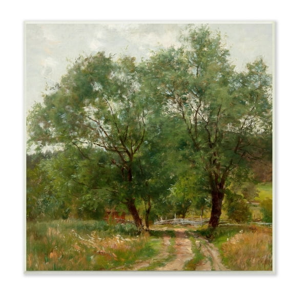 Dirt Road Path Trees Rural Detailed Painting Landscape Painting Unframed Art Print Wall Art