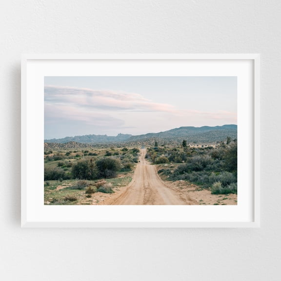 Dirt Road, Rimrock 02 - California Photography White Framed Wall Art Print 16 x 24 inches