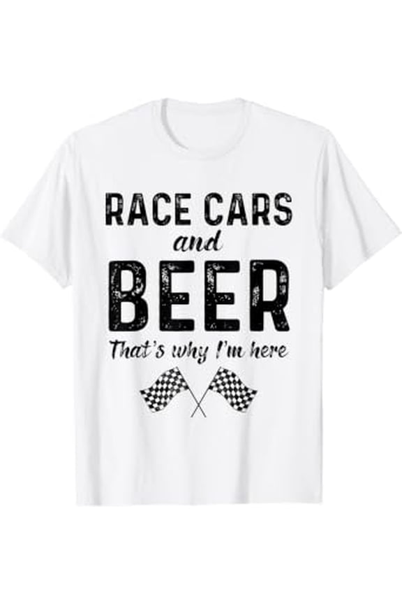Dirt Track Racing Checkered Flag Beer Race Day Shirt