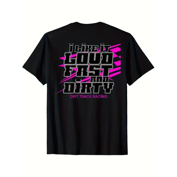 Dirt Track Racing Gear Sprint Car Modified Late Model Racing T-Shirt 180g Gift, Unisex, Hot selling items, Soft, Breathable, Lightweight - Crew Neck, Regular Fit - Machine