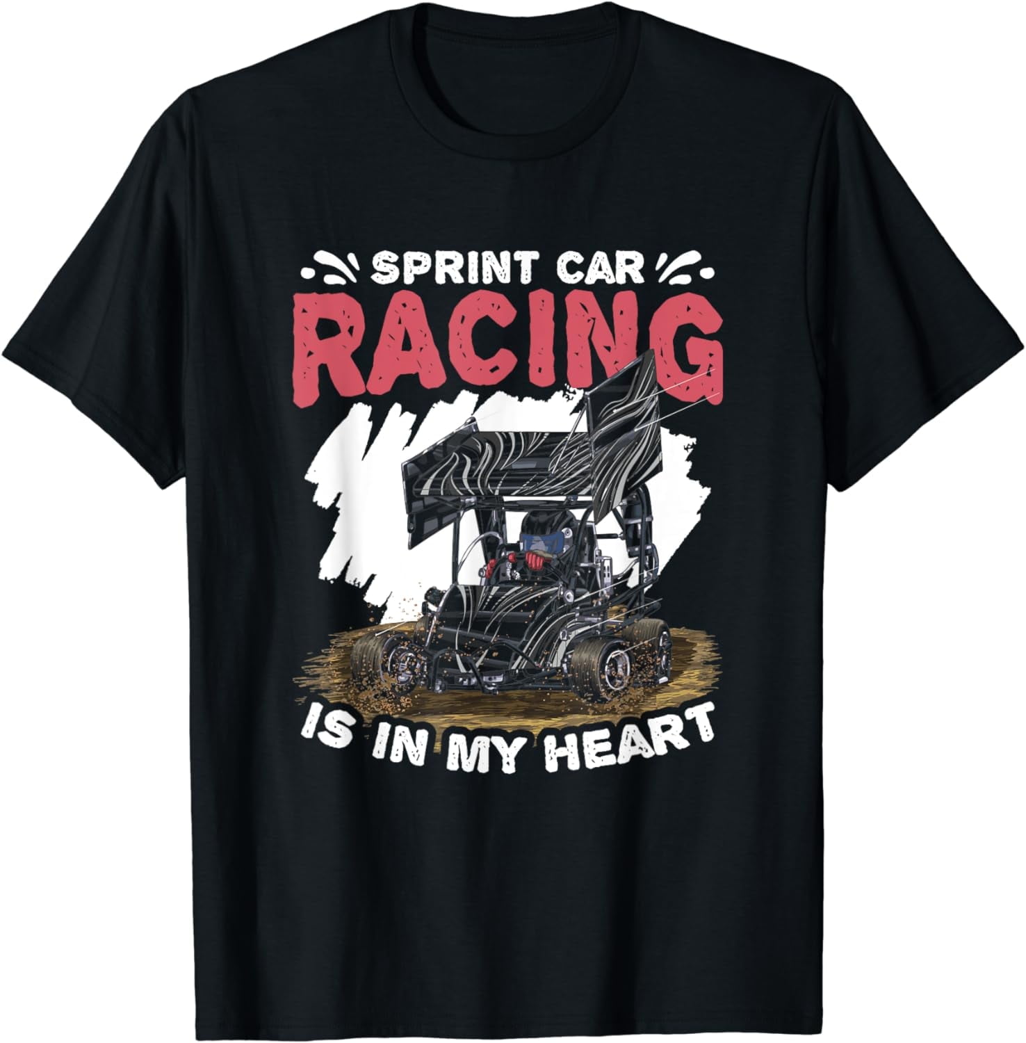 Dirt Track Racing Race Car Driver Sprint Car Racing T-Shirt-XL ...